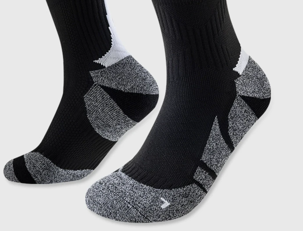 Black and grey running sock sample